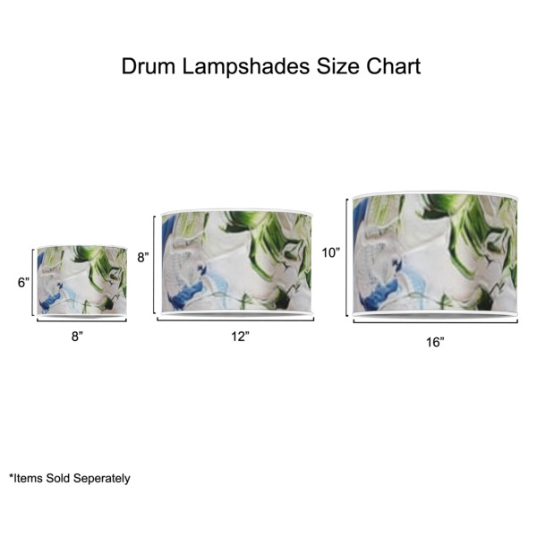 Custom Design - Drum Lampshades - Sizing Chart