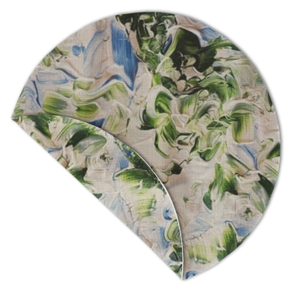 Custom Design - Round Linen Placemats - Front (folded corner double sided)