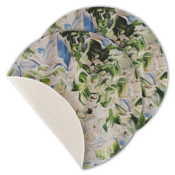 Custom Design - Round Linen Placemats - MAIN (Single Sided)