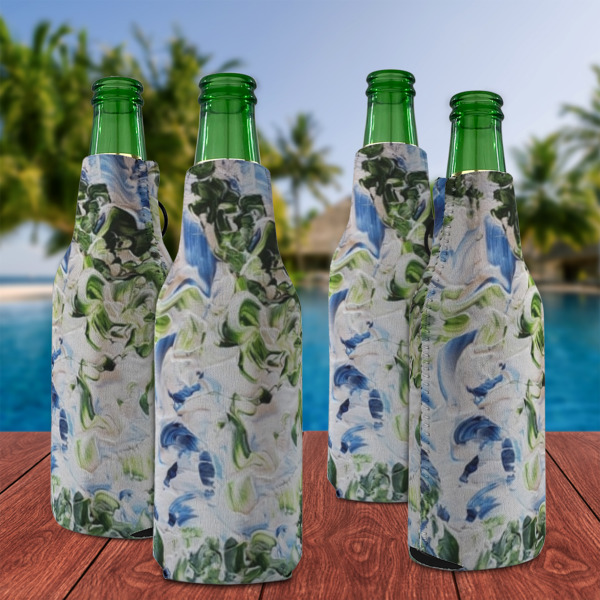 Custom Design - Zipper Bottle Cooler - Set of 4 - Lifestyle