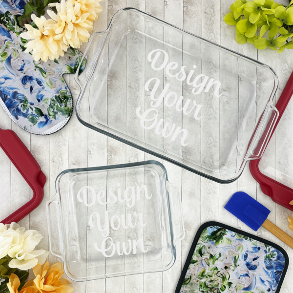 Custom Design - Glass Baking Dish Set - Lifestyle