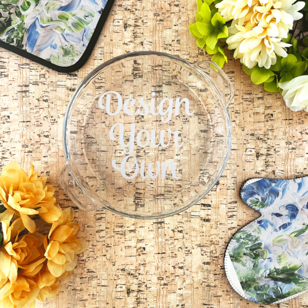 Custom Design - Glass Pie Dish - LIFESTYLE