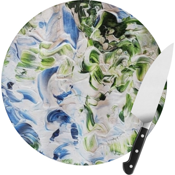 Custom Design Your Own Round Glass Cutting Board - Small