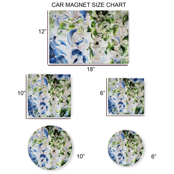 Custom Design - Car Magnets - SIZE CHART