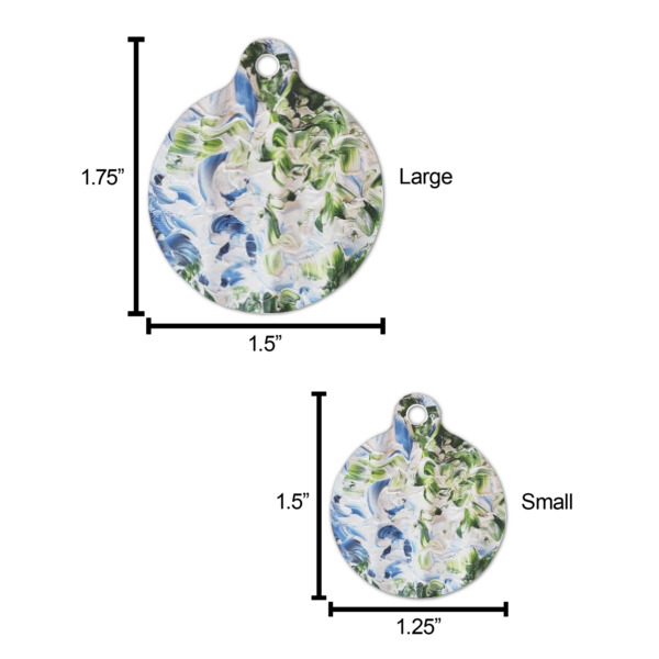 Custom Design - Round Pet ID Tag - Comparison Scale