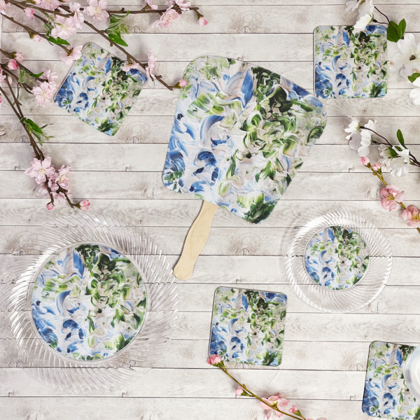 Custom Design - Party Supplies Combination Image - All items - Plates, Coasters, Fans