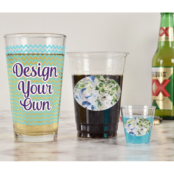 Custom Design - Pint Glass - Full Fill w Transparency - In Context