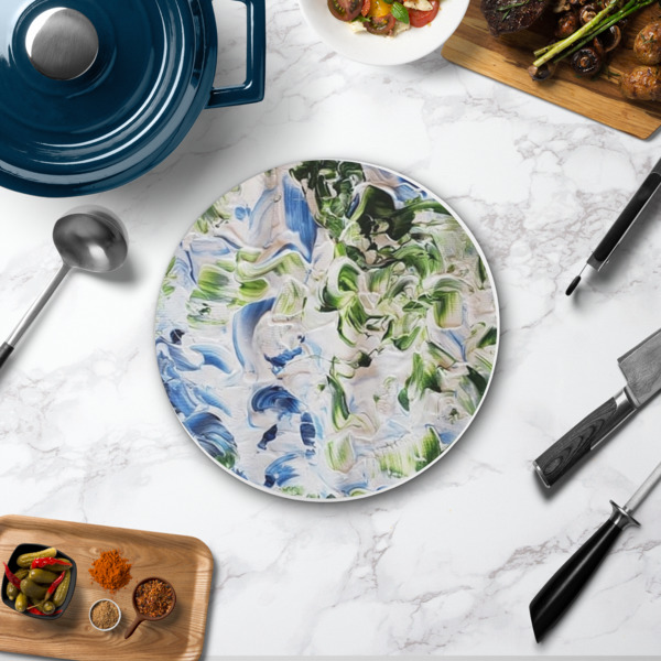 Custom Design - Round Stone Trivet - In Context View