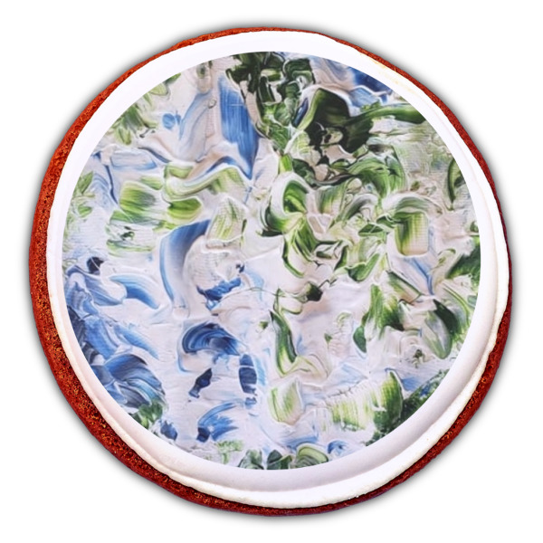 Custom Design - Printed Icing Circle - Large - On Cookie