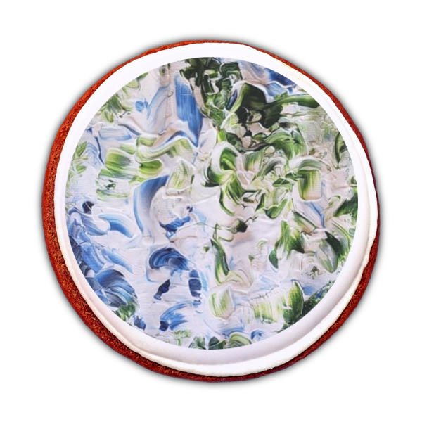 Custom Design - Printed Icing Circle - Medium - On Cookie