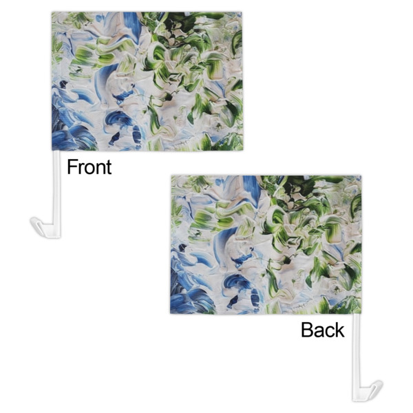 Custom Design - Car Flag - 11" x 8" - Front & Back View