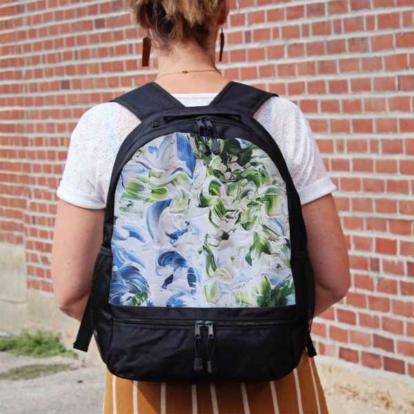 Custom Design - Large Backpack - Black - On Back