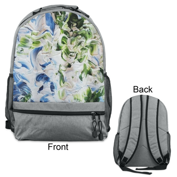 Custom Design - Large Backpack - Gray - Front & Back View