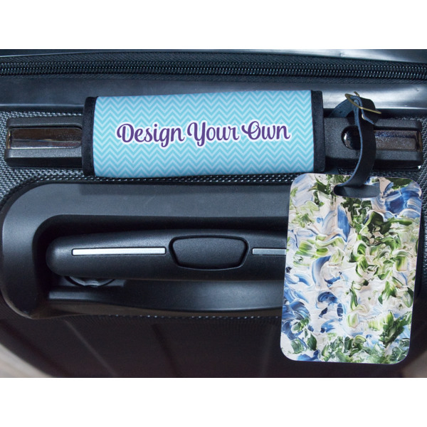 Custom Design - Metal Luggage Tag & Handle Wrap - In Context