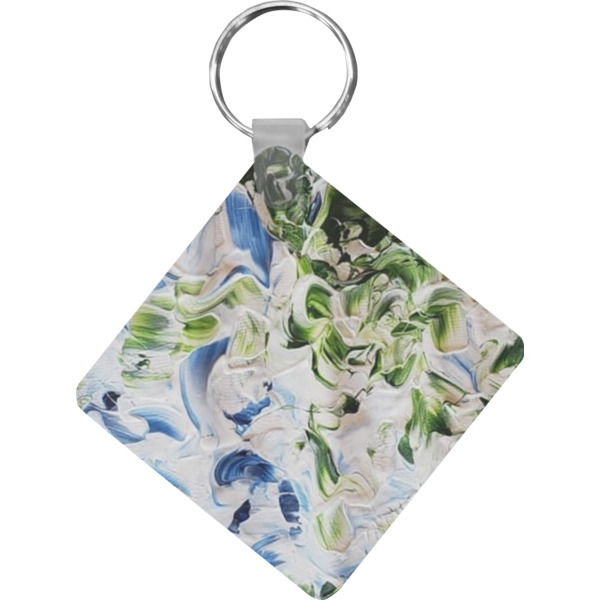 Custom Design Your Own Diamond Plastic Keychain