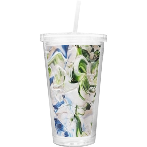 Custom Design Your Own Double Wall Tumbler with Straw