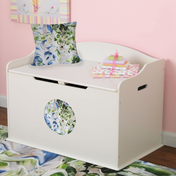 Custom Design - Round Wall Decal on Toy Chest