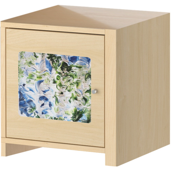 Custom Design - Square Wall Decal on Wooden Cabinet