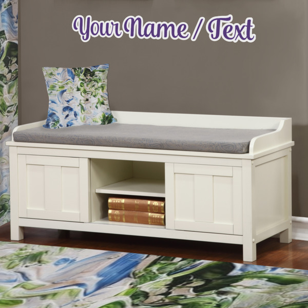 Custom Design - Wall Name Decal Above Storage bench