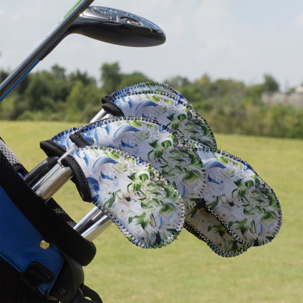 Custom Design - Golf Club Cover - Set of 9 - On Clubs