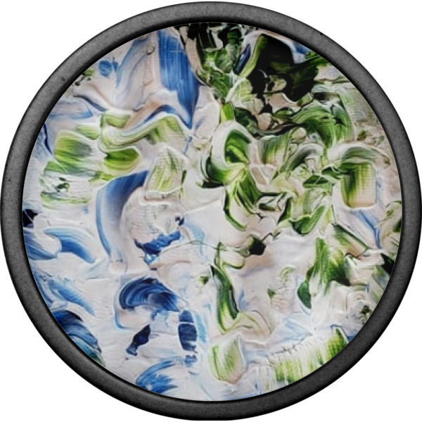 Custom Design - Cabinet Knob - Black - Front