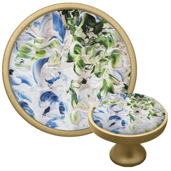 Custom Design - Cabinet Knob - Gold - Multi Angle