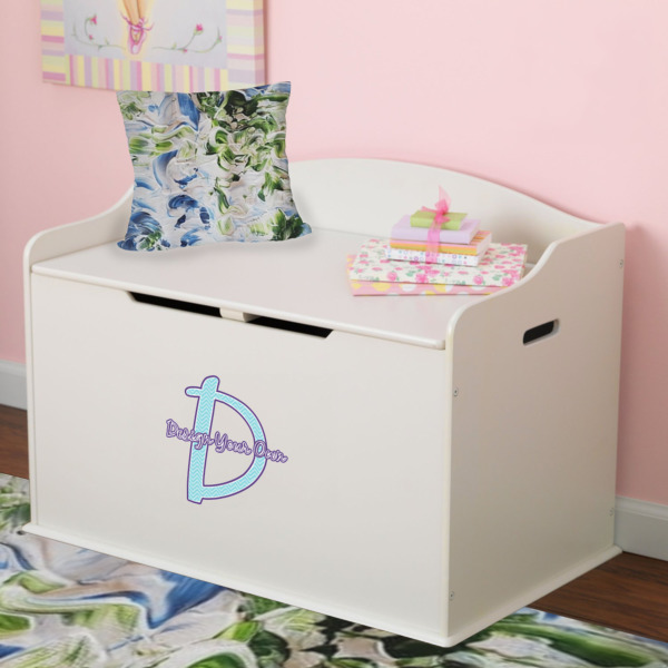 Custom Design - Wall Name & Initial Small on Toy Chest