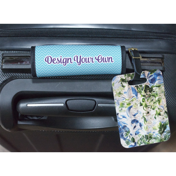Custom Design - Luggage Wrap & Plastic Rectangular Tag - In Context