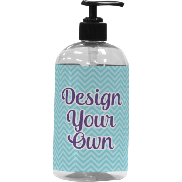 Custom Design Your Own Plastic Soap / Lotion Dispenser - 16 oz - Large - Black