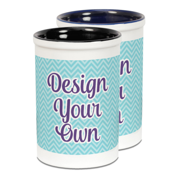 Custom Design Your Own Ceramic Pencil Holder - Large