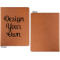 Custom Design - Cognac Leatherette Portfolios with Notepad - Small - Single Sided- Apvl