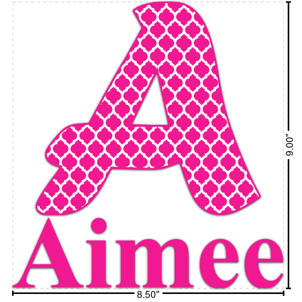 Custom Moroccan Name & Initial Decal - Up to 9"x9" (Personalized)
