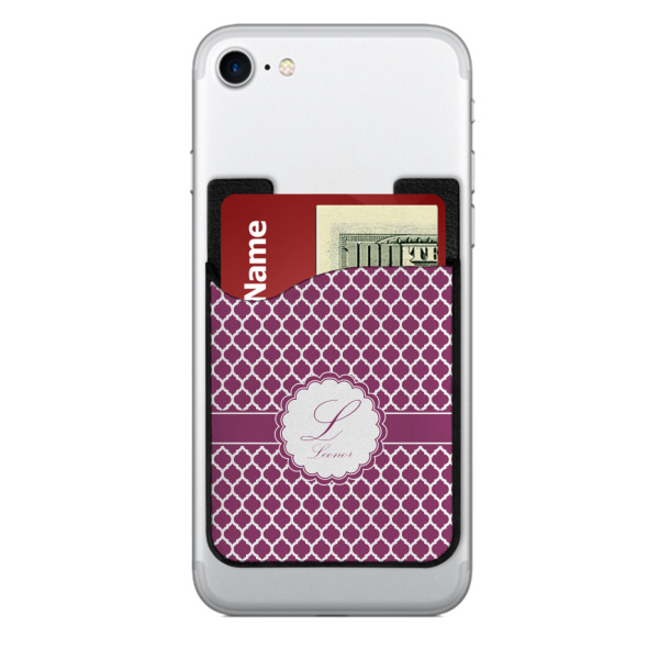 Custom Moroccan 2-in-1 Cell Phone Credit Card Holder & Screen Cleaner (Personalized)