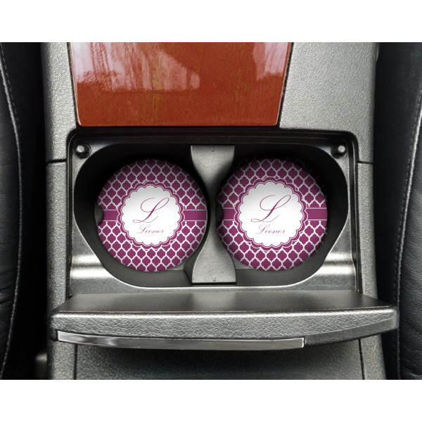 Custom Design - Sandstone Car Coaster - In Cup Holder