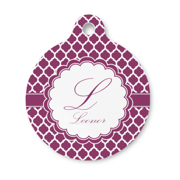 Custom Moroccan Round Pet ID Tag - Small (Personalized)