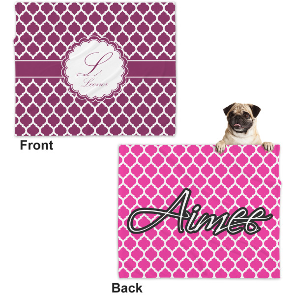 Custom Design - Microfleece Dog Blanket - Large- Front & Back