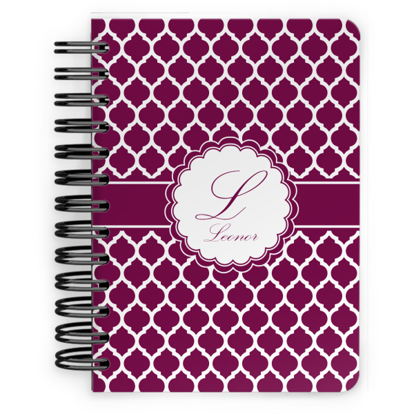 Custom Moroccan Spiral Notebook - 5x7 w/ Name and Initial