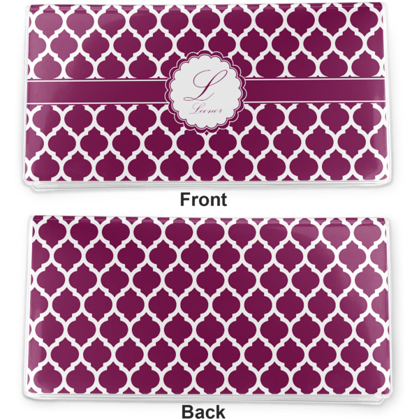 Custom Design - Vinyl Check Book Cover - Front and Back