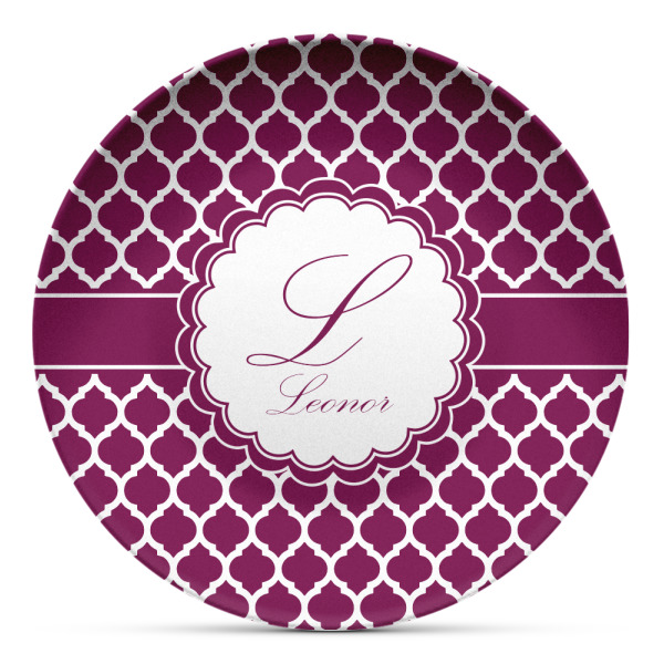 Custom Moroccan Microwave Safe Plastic Plate - Composite Polymer (Personalized)