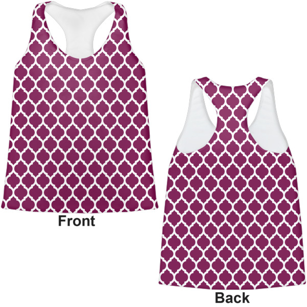 Custom Design - Womens Racerback Tank Tops - Medium - Front and Back
