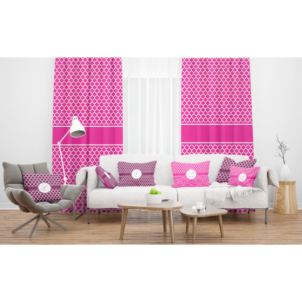 Custom Design - Sheer and Custom Curtains in Room with Matching Pillows