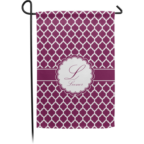 Custom Moroccan Small Garden Flag - Double Sided w/ Name and Initial