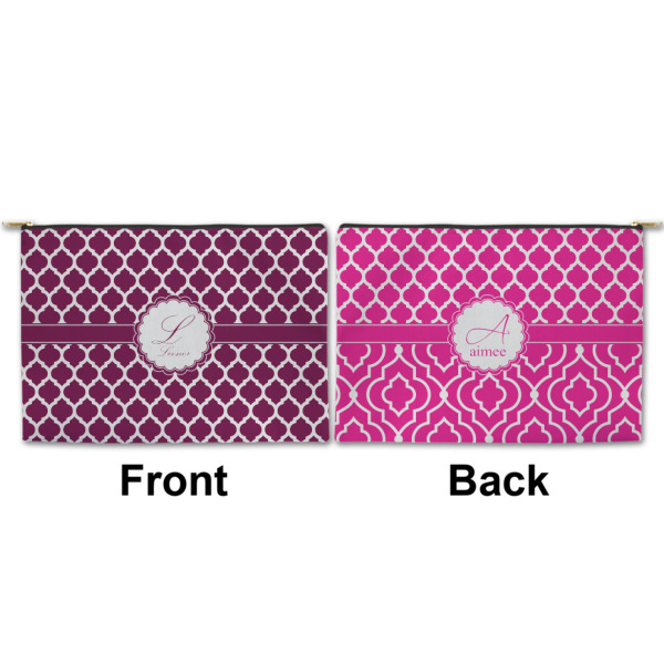 Custom Design - Large Zipper Pouch Approval (Front and Back)