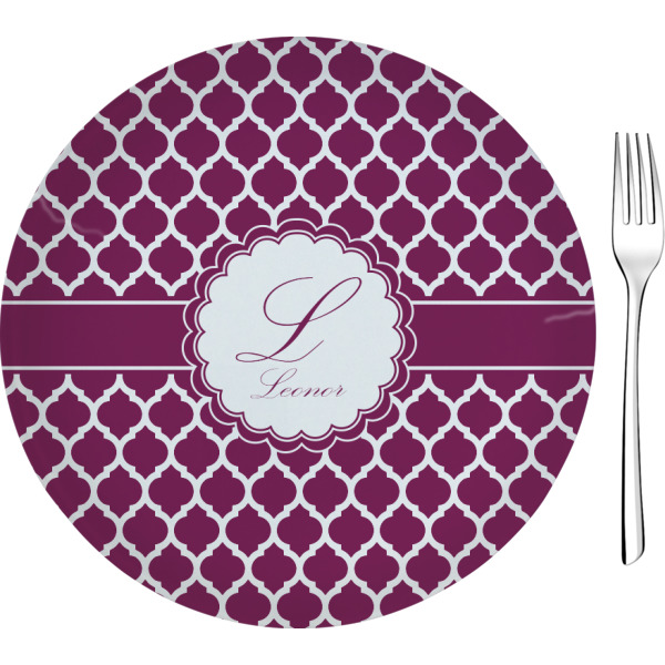 Custom Moroccan 8" Glass Appetizer / Dessert Plates - Single or Set (Personalized)