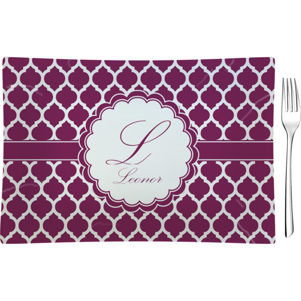 Custom Moroccan Rectangular Glass Appetizer / Dessert Plate - Single or Set (Personalized)