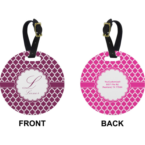 Custom Design - Circle Luggage Tag (Front + Back)