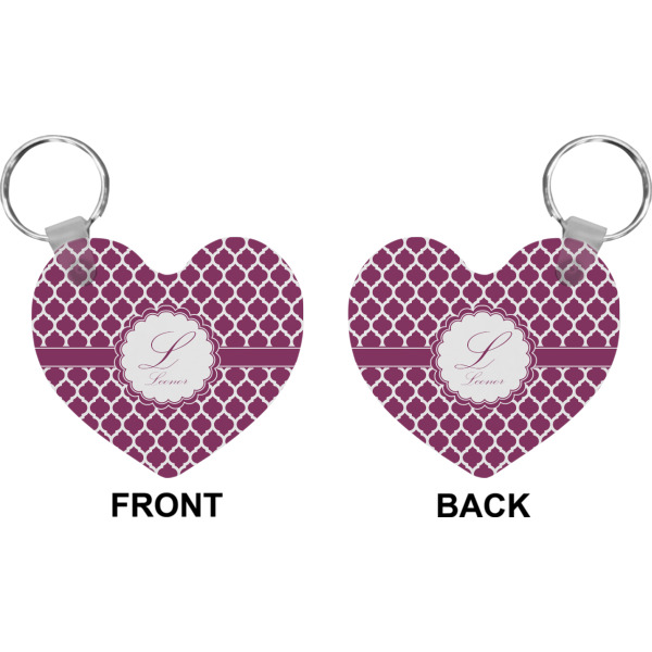 Custom Design - Heart Keychain (Front + Back)
