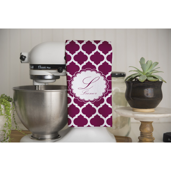 Custom Design - Waffle Weave Towel - Full Color Print - Lifestyle Image