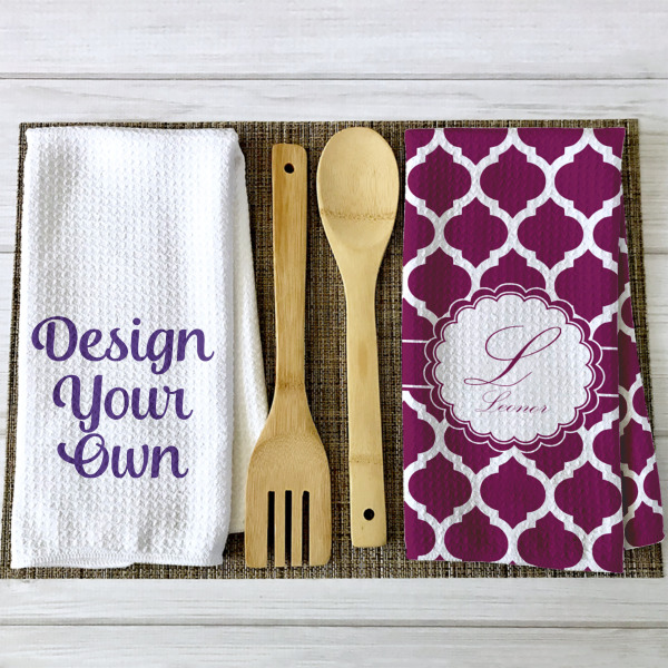 Custom Design - Waffle Weave Towels - 2 Print Styles