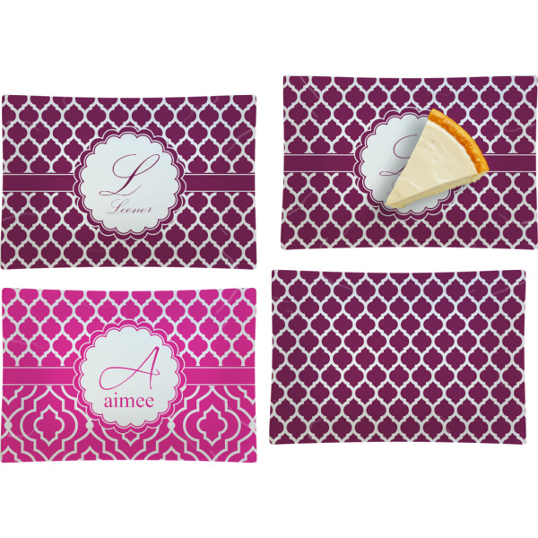 Custom Design - Set of Rectangular Appetizer / Dessert Plates